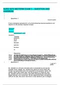 NURS 6670 MIDTERM EXAM 3 &ndash; QUESTION AND ANSWERS