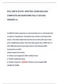NYS EMT-B STATE WRITTEN EXAM 2023-2024  COMPLETE 209 QUESTIONS FULLY SOLVED  GRADED A+.