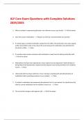 ALF Core Exam Questions with Complete Solutions  2024/2025