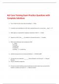 ALF Core Training Exam Practice Questions with  Complete Solutions