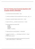 ALF Core Training, Exam Summary Questions with  Complete Solutions 2024/2025