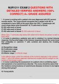 NUR1211 EXAM 2 QUESTIONS WITH DETAILED VERIFIED ANSWERS (100% CORRECT) A+ GRADE