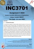 INC3701 Assignment 3 (COMPLETE ANSWERS) 2024 (688457)- DUE 25 June 2024 