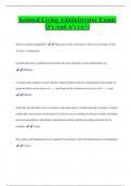 Assisted living exam pack with complete solutions 