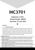 INC3701 Assignment 3 (ANSWERS) 2024 - DISTINCTION GUARANTEED