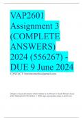VAP2601 Assignment 3 (COMPLETE ANSWERS) 2024 (556267) - DUE 9 June 2024