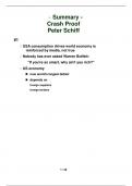 Summary Crash Proof by Peter Schiff