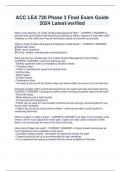 ACC LEA 720 Phase 3 Final Exam Guide  2024 Latest&sol;verified