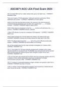 ASC3871&sol;ACC LEA Final Exam 2024