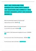 ANSC 1401 CROSSLAND FINAL EXAM&lpar;ACTUAL EXAM&rpar; WITH CORRECT 150&plus; QUESTIONS AND CORRECTLY  WELL DEFINED ANSWERS LATEST 2024 ALREADY GRADED A&plus; 