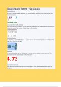 Basic Math Terms - Decimals