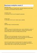 Business analytics exam 2
