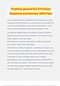 Prophecy general ICU A V3 Exam Questions and Answers 100&percnt; Pass