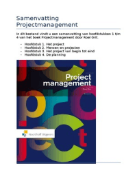 Projectmanagement H1 t/m 4
