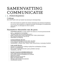 Samenvatting Communicatie en Onderzoek
