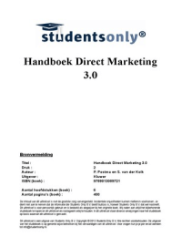 Samenvatting Handboek Direct Marketing 3.0