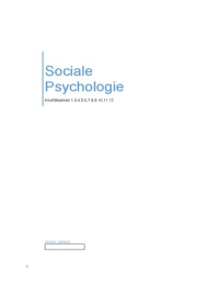 Samenvatting Sociale psychologie