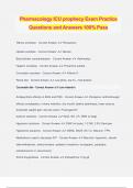Pharmacology ICU prophecy Exam Practice Questions and Answers 100&percnt; Pass