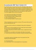 Investments SIE Test 2 Units 6-12