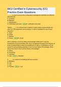 ISC2 Certified In Cybersecurity &lpar;CC&rpar; Practice Exam Questions