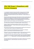 CRJ 350 Exam 3 Questions with Correct Answers