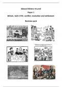 Revision pack -  Unit 1C - Britain, 1625-1701: conflict, revolution and settlement
