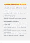 Colorado Driving Written Test 100&percnt; Correct
