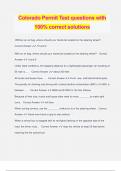 Colorado Permit Test questions with 100&percnt; correct solutions