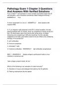 Pathology Exam 1 Chapter 3 Questions And Answers With Verified Solutions 