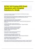 ECSA 102 Printing EPS Exam Questions with Complete Solutions A