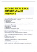NSG6440 FINAL EXAM QUESTIONS AND ANSWERS