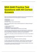 NSG 6440 Practice Test Questions with All Correct Answers 
