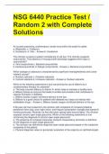 NSG 6440 Practice Test / Random 2 with Complete Solutions 