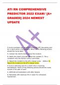 ATI RN COMPREHENSIVE  PREDICTOR 2022 EXAM&sol;&sol; &lbrack;A&plus;  GRADED&rsqb; 2024 NEWEST  UPDATE 