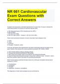 NR 661 Cardiovascular Exam Questions with Correct Answers 