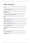 OSHA certification with 100&percnt; correct answers 2024