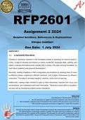 RFP2601 Assignment 2 (COMPLETE ANSWERS) 2024 - DUE 1 July 2024 