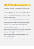EMS OPS Exam Questions and Answers