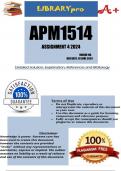 APM1514 Assignment 4 (COMPLETE ANSWERS) 2024 - DUE 10 June 2024