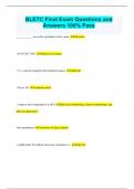 BLETC Final Exam Questions and Answers 100&percnt; Pass