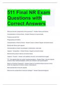 511 Final NR Exam Questions with Correct Answers 