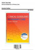 Test Bank for Clinical Guidelines in Primary Care, 4th Edition by  FAANP Amelie Hollier, 1892418274, Covering Chapters 1-19 | Includes Rationales