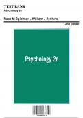 Test Bank for Psychology 2e, 2nd Edition by Spielman, 9781680923278, Covering Chapters 1-16 | Includes Rationales