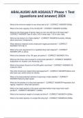 ABALAUSKI AIR ASSAULT Phase 1 Test  &lpar;questions and answer&rpar; 2024