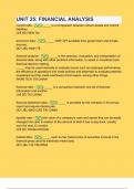 UNIT 25&lowbar; FINANCIAL ANALYSIS&period;