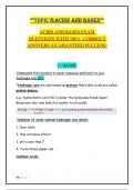 ACIDS AND BASES EXAM QUESTIONS WITH 100&percnt;  CORRECT ANSWERS &lpar;GUARANTEED SUCCESS&rpar;