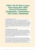 NR565 / NR 565 Week 2 Lesson Notes (Latest 2024 / 2025): Advanced Pharmacology Fundamentals | Guide Review | 100% Correct - Chamberlain
