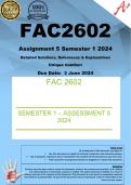FAC2602 Assignment 5 Semester 1 2024 - DUE 3 June 2024