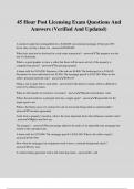 45 Hour Post Licensing Exam Questions And Answers &lpar;Verified And Updated&rpar;