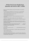 45 Hour Post License Florida Exam Questions And Answers 100&percnt; Verified